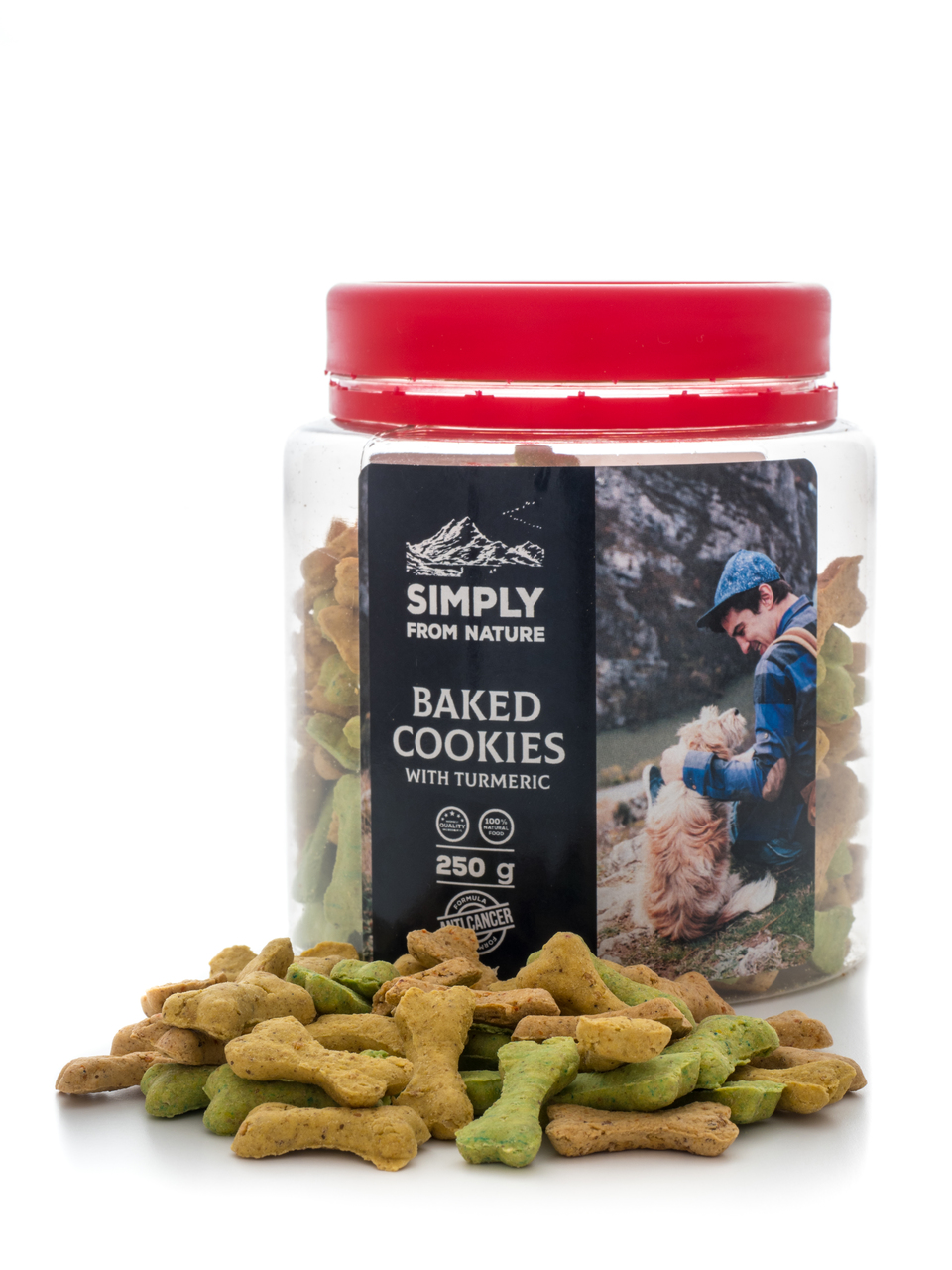 Gebacken koekjes voor honden. Blokken met kurkuma hebben gezondheidsbevorderende eigenschappen.