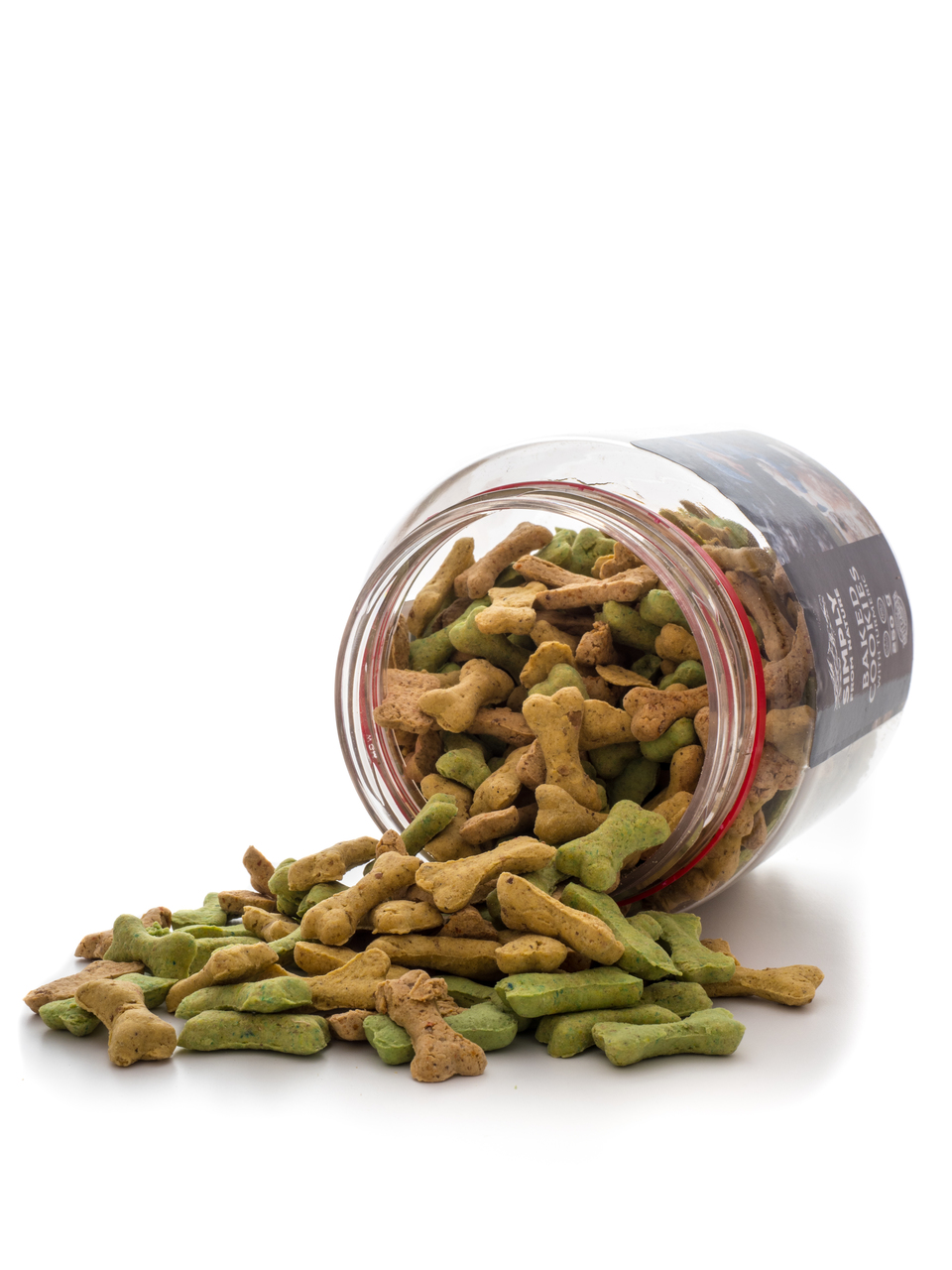 Hond kurkuma koekjes. Gele en groene blokken