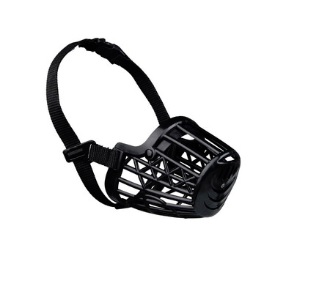 Een voorbeeld van een plastic muilkorf