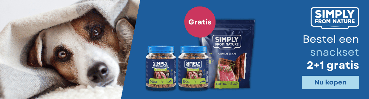 Actie SIMPLY FROM NATURE koop 2 sets Smart Bites en ontvang een gratis snack