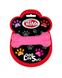 PET NOVA DOG LIFE STYLE Hundespielzeug Leckerlieknochen Rindfleisch Geschmack 11cm Rosa