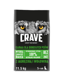 CRAVE Adult mit Lamm & Rind Trockenfutter für ausgewachsene Hunde 11.5 kg