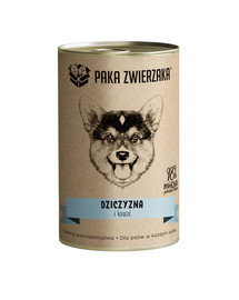 PAKA ZWIERZAKA Wild und Lachs 400 g Nassfutter für Hunde