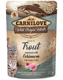 CARNILOVE Trout & Echinacea 24 x 85 g Katzennassfutter Forelle und Echinacea