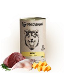 PAKA ZWIERZAKA Kaninchen- und Wildschweinfutter mit Kürbis für Hunde 400 g