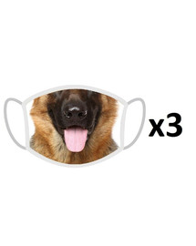 FERA 3x Schutzmaske Deutscher Schäferhund