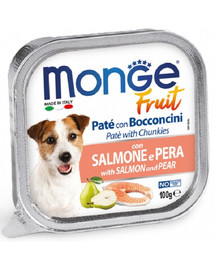 MONGE Fruit Dog Pastete mit Lachs und Birne 100 g