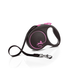 FLEXI Black Design L Gurtleine 5 m Pink