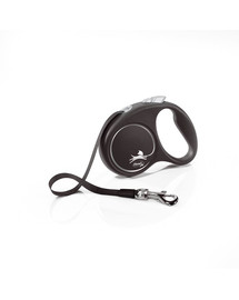 FLEXI Automatikleine Black Design S Gurt 5 m schwarz