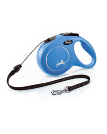 FLEXI New Classic M Leine 8 m. Blau. Bis zu 20 kg.