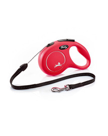 FLEXI New Classic Leine Größe S Schnur / bis zu 12 kg 8 m rot