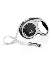 FLEXI New Comfort L Gurtleine 5 m Schawrz