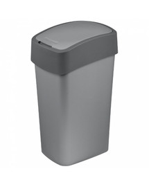 CURVER Mülleimer FLIP BIN 50L silber/grau