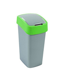 CURVER Mülleimer FLIP BIN 50L silber/grün