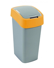 CURVER Mülleimer FLIP BIN 50L silber/orange