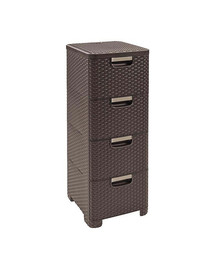 CURVER Regal mit 4 Schubladen STYLE dunkelbraun