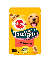 PEDIGREE Tasty Bites Chewy Slices mit Rindfleisch 155g