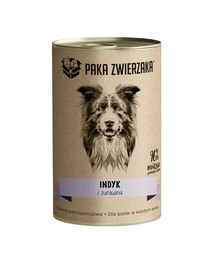 PAKA ZWIERZAKA Truthahn und Cranberry 400 g Nassfutter für Hunde