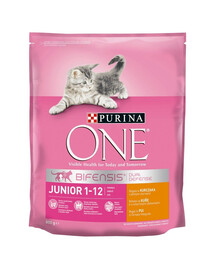 PURINA ONE PURINA ONE BIFENSIS Junior Trockenfutter mit Huhn 800 g