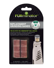 FURMINATOR Schleifbänder mit 120er Körnung Ersatzteil für den FURminator Krallenschleifer, 6 Stück