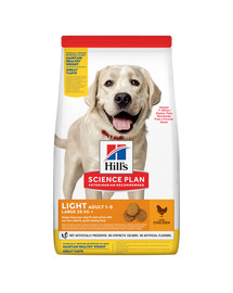 HILL'S Science Plan Adult Light Large breed Trockenfutter mit Huhn 14 kg