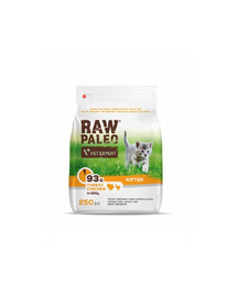 VETEXPERT Raw Paleo Kitten Turkey&Chicken für Kätzchen Pute, Huhn 250 g