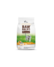 VETEXPERT Raw Paleo Kitten Turkey&Chicken für Kätzchen Truthahn, Huhn 2 kg