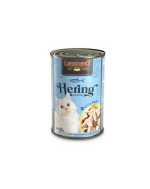 LEONARDO Hering mit extra Filet Nassfutter für Katzen 6x400g