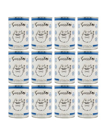 GUSSTO Cat Fresh Turkey&Tuna FRISCHES TRUTHAHN UND THUNFISCH 12x400 g