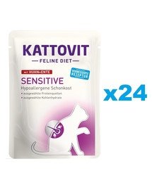 KATTOVIT Feline Diet Sensitive Huhn + Ente 24 x 85 g