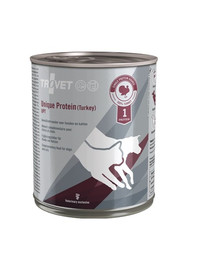 TROVET Unique Protein Turkey UPT Nassfutter für Hunde und Katzen mit Pute 6x800 g