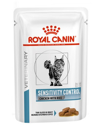 ROYAL CANIN Cat SENSITIVITY CONTROL Huhn mit Reis Katze - Feine Stückchen in Soße 24x85g