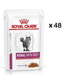 ROYAL CANIN Renal Feline Beef Rind 48 x 85 g