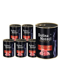 DOLINA NOTECI Premium Kalbfleisch reichhaltig für erwachsene Katzen 12x400g