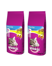 WHISKAS Adult Sterile 14kg x 2