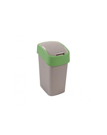 CURVER Mülleimer FLIP BIN 9L silber/grune