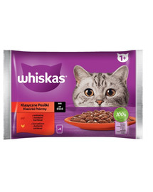 WHISKAS Classic Meals Hähnchen und Rindfleisch in Sauce 4x85g