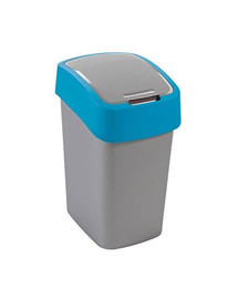 CURVER Mülleimer FLIP BIN 9L silber/blau