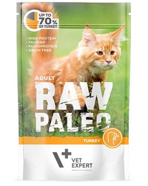 VETEXPERT Katzen-Nassfutter Raw Paleo Adult Truthahn 100g