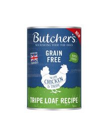 BUTCHER'S Original Tripe Hundefutter mit Huhn und Pansenpastete 400g