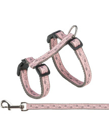 TRIXIE Geschirr mit Leine für Katzen, grau/rosa