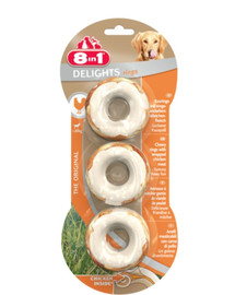 8in1 Snack für Hunde, Delights, Kauringe, 3 Stück