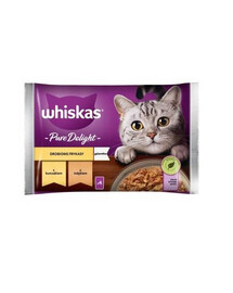 WHISKAS Pure Delight Geflügelfrikadellen mit Huhn und Pute 4x85g