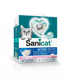 SANICAT Active White Lotus Flower Klumpende Katzenstreu 6l