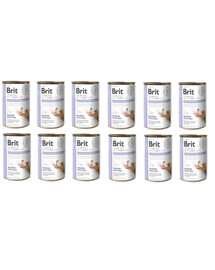 BRIT Veterinary Diet Gastrointestinal Salmon&Pea Futter für den empfindlichen Magen-Darm-Trakt von Hunden 12x400 g