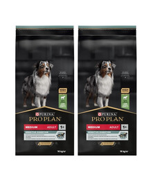 PURINA PRO PLAN Medium Adult sensible Verdauung mit OPTIDIGEST Reich an Lamm 28kg (2 x 14 kg)