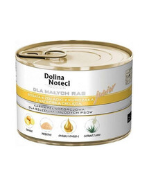 DOLINA NOTECI für Hunde kleiner Rassen JUNIOR reich an Hühnermägen mit Kalbsleber 185g