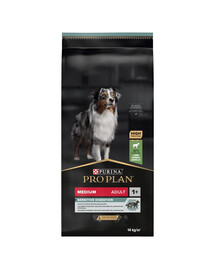 PURINA PRO PLAN Medium Adult sensible Verdauung mit OPTIDIGEST Reich an Lamm 14 kg