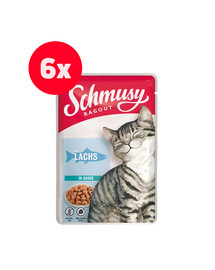 SCHMUSY RAGOUT mit Lachs in Sauce 6 x 100 g