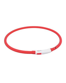 TRIXIE USB-Leuchtarmband XS-XL rot